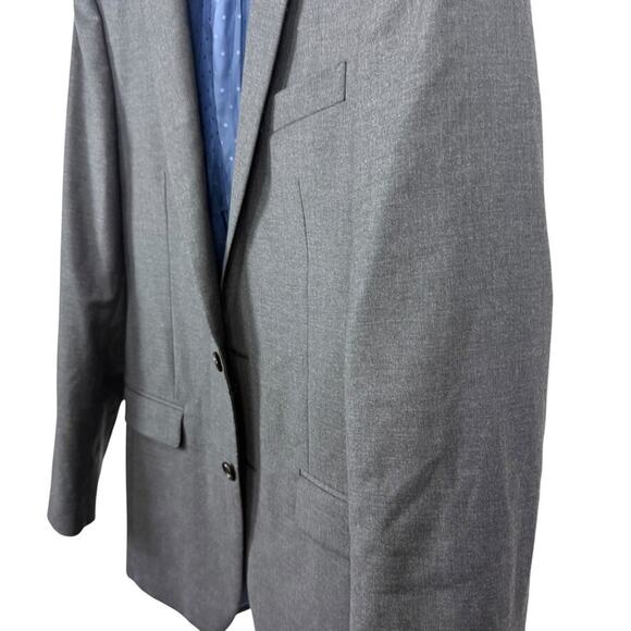 Joe Joseph Abboud Gray 100% Wool Suit Jacket Custom Made Blazer 2 Button sz 40 L - Picture 9 of 16